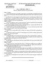 Kỳ thi chọn học sinh giỏi tỉnh lớp 9 thcs năm học 2010 - 2011 môn thi sinh học - bảng a thời gian 150 phút
